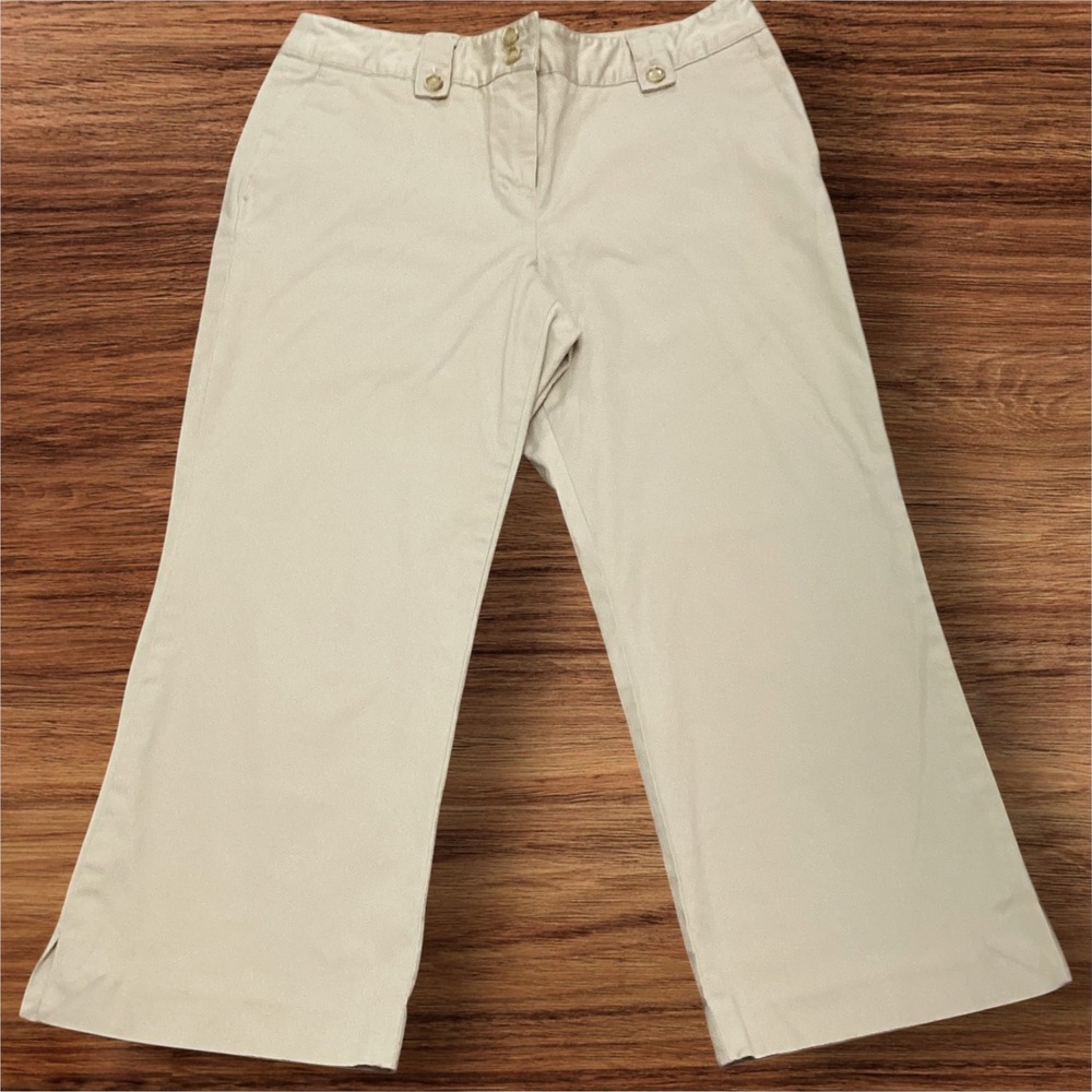 Chicos Zenergy White Cargo Jogger Pants Size 3 XL Elastic Waist Zipper Pockets